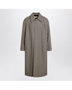 Valentino Coat With Vichy Pattern - Grey