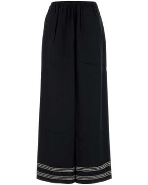 Bode Viscose Mathilde Wide-Leg - Black