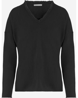 Allude Wool And Cashmere Knit - Black
