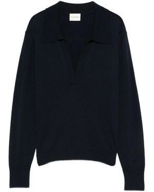 Closed Langarm Polo - Blau