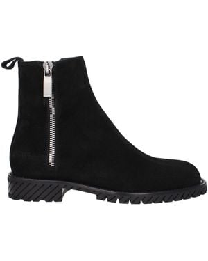Off-White c/o Virgil Abloh Off-weiße Stiefel Männer Wildleder schwarz