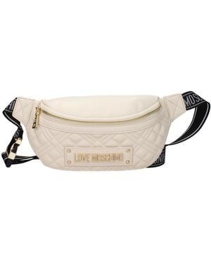 Love Moschino Backpacks And Purses Polyurethane/Ivory - Natural