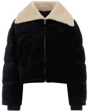 Gucci Velvet Padded Jacket - Black