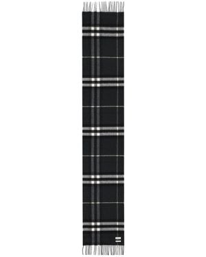 Burberry Cashmere Check Scarf - Black