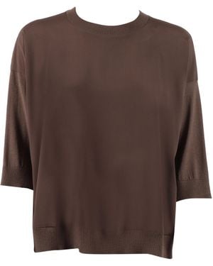 Peserico Knitted Jumper - Brown
