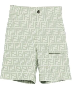 Fendi Bermuda With Logo - Blue