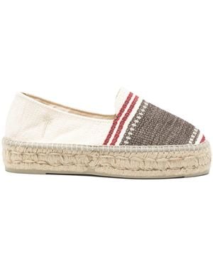 Manebí Dubbele Zool Espadrilles - Naturel