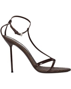 Paris Texas Sandals Lidia Paint And Ebony - Black