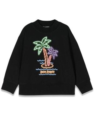 Palm Angels Neon Palms Regular Crew - Black