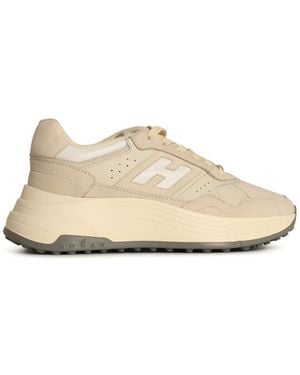 Hogan 'H669' Ivory Lear Trainers - Natural