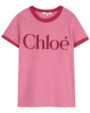 Chloé Vestito Maxi T-Shirt - Pink
