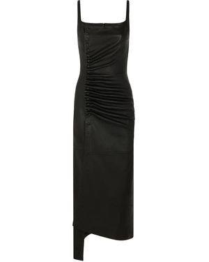 Rabanne Gekräuseltes Midi -Kleid - Schwarz