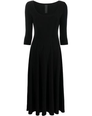 Norma Kamali Reversible V-Neck Dress - Black