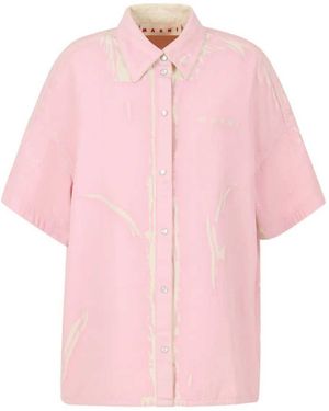 Marni Kurzärmliges Jeanshemd von - Pink