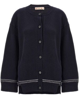 Marni Logo Cardigan - Blau