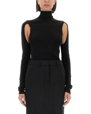Helmut Lang High Neck Slim-Fit Top - Black