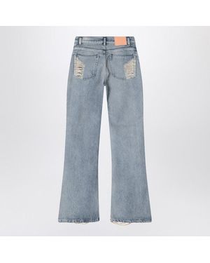 Acne Studios Flared Jeans With Rips - Blue