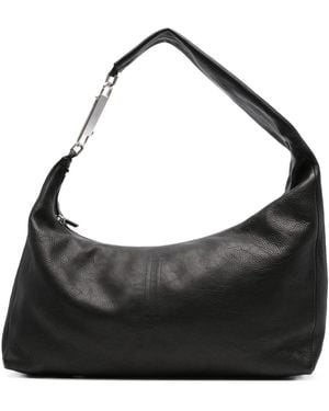 Rick Owens Gemini Leder Umhängetasche - Schwarz