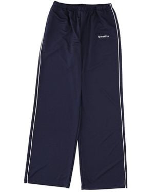 SPORTY&RICH Trousers With Logo - Blue