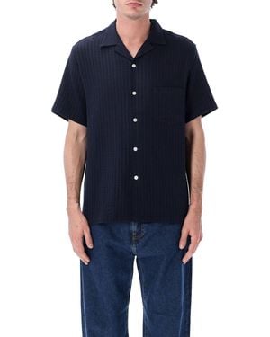 Portuguese Flannel Mondego Seersucker Shirt - Blue