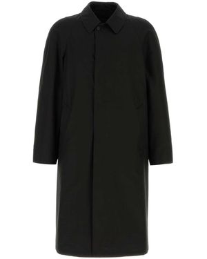 Prada Black Cotton Overcoat