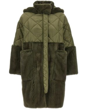 Blancha Nylon Diamond-Visone Pellicce Verde