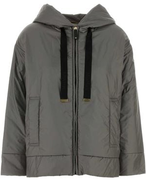 MM THE CUBE Dark Polyester Daria Padded Jacket - Grey