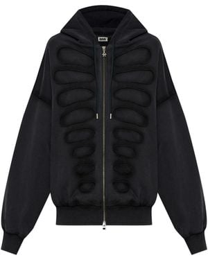 AVAVAV Tim Os Shoulderless Hoodie "Fake" Cut Application - Black