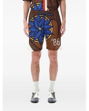 Pantofola D Oro Soccer Shorts Thebe Magugu X Pdo - Blue
