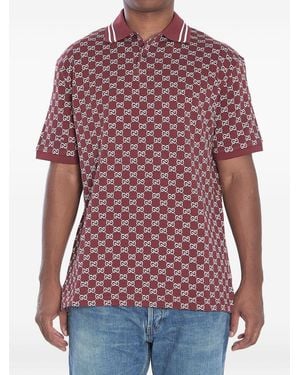 Gucci Gg Cotton Polo Shirt - Red