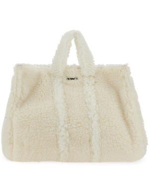 Sunnei Teddy Fleece Bag - Natural