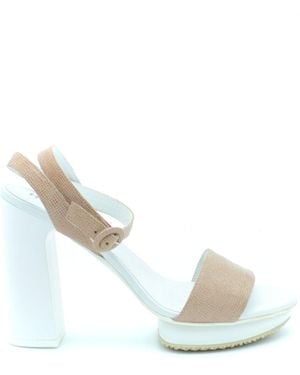 Hogan Heeled Sandals - White