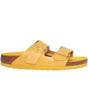 Birkenstock Arizona Hex Ochre, Amalfi Natural Leather, S - Metallic