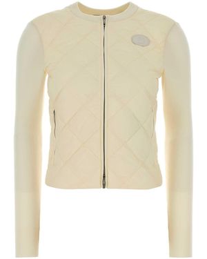 Burberry Lightweight Nylon And Wool Jacket - Natural