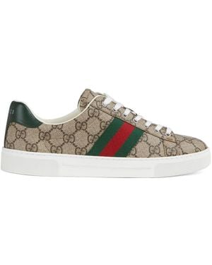 Gucci Ace Web Detail Trainers - Green