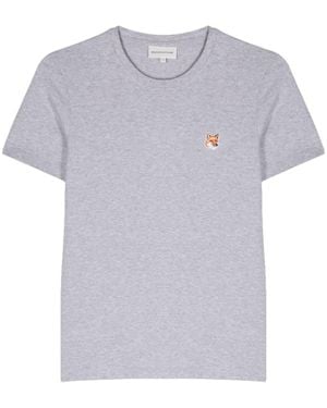Maison Kitsuné Fox Head Cotton T-Shirt - Gray