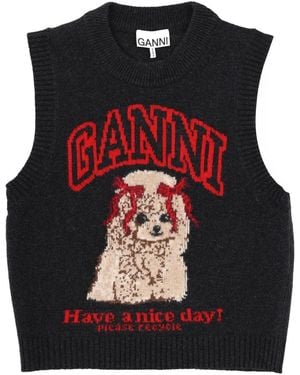 Ganni Wool Jersey - Black
