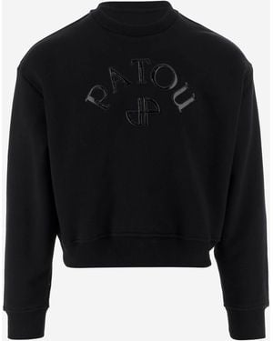 Patou Sweatshirt With Logo And Jp Monogram - Black