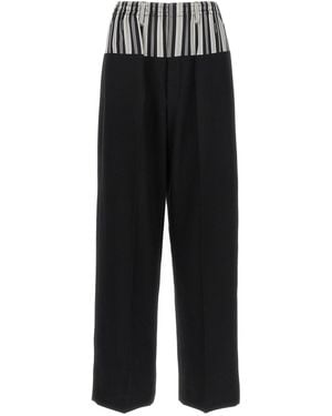 Fendi Basque Trompe L'Oeil Hosen - Schwarz