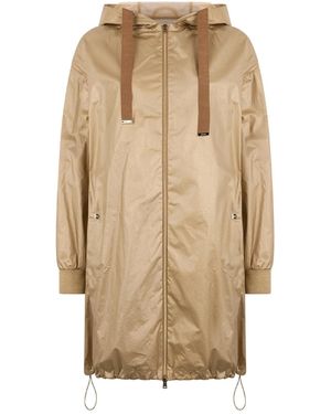 Herno Leichter Parka-Mantel aus Baumwolle - Natur