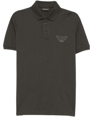 Emporio Armani Logo Cotton Polo -Hemd - Grün