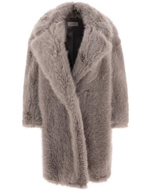 Max Mara Faux Bontjas - Grijs