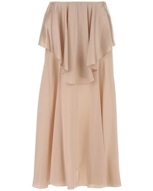 Chloé Ruffle Maxi Skirt - Natural