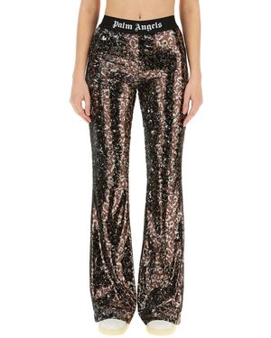 Palm Angels Flare Fit Trousers - Black