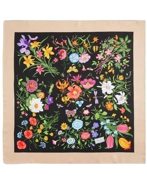 Gucci Printed Silk Foulard - Black
