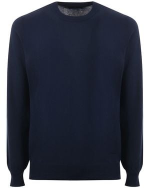 Fay Baumwollgarnpullover - Blau