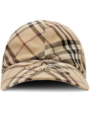Burberry Beige Vintage Check Six Panel Hat - Naturel
