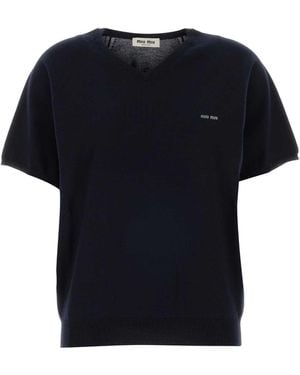 Miu Miu Midnight Wool Jumper - Black
