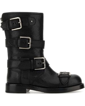 Dolce & Gabbana Leather Boots - Black