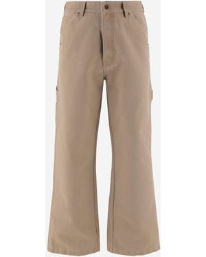 we11done We11 Done Cotton Blend Trousers - Natural